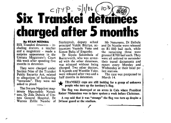 Homelands Transkei General 1986