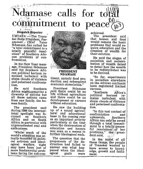 Homelands Transkei General 1987