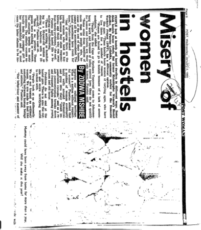 Housing & Hostels Transvaal 1980