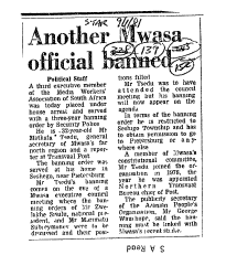 IR Workers Organisations African Unions 1981