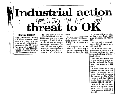 IR Workers Organisations Cosatu 1987 A