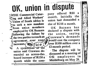 IR Workers Organisations Cosatu 1988 B