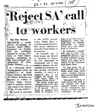 IR Workers Organisations International 1975 - 1993