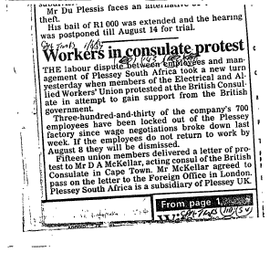 IR Workers Organisations NACTU 1989 - 1992