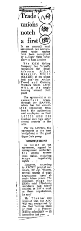 IR Workers Organisations SAAWU 1982 - 1986