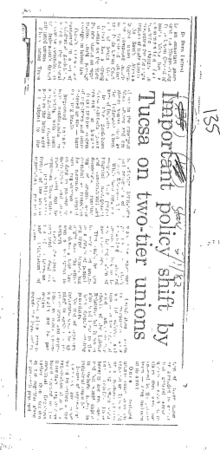 IR Workers Organisations Tucsa 1982 - 1983