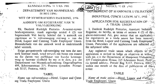 Industrial Relations Disputes 1981