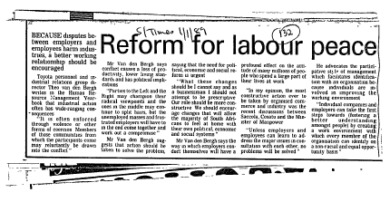 Industrial Relations General 1989 - 1992