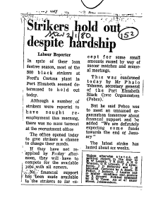 Industrial Relations Strikes 1979 - 1980