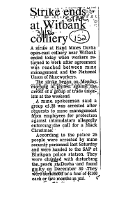 Industrial Relations Strikes 1986 A