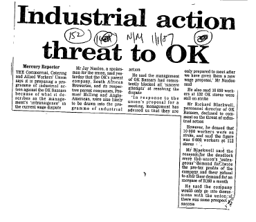 Industrial Relations Strikes 1986 B