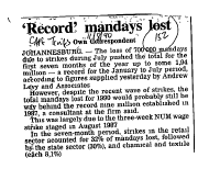 Industrial Relations Strikes 1990 C