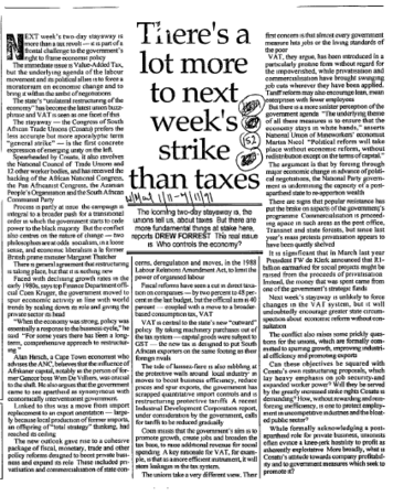 Industrial Relations Strikes 1991 - 1992 B