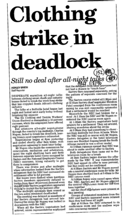 Industrial Relations Strikes 1996 - 1997