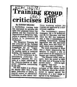 Labour Legislation 1981 - 1982