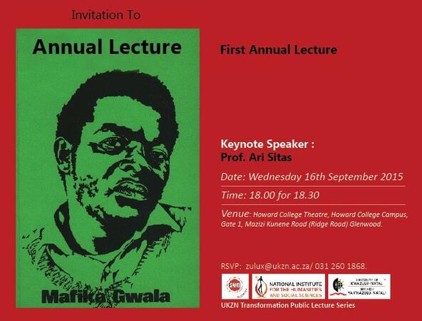 First Mafika Gwala Lecture