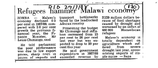 Malawi General 1988 - 1993