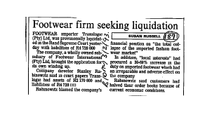 Manufacturing Footwear 1993 - 1998