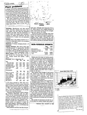 Manufacturing Metal Products 1988 - 1989
