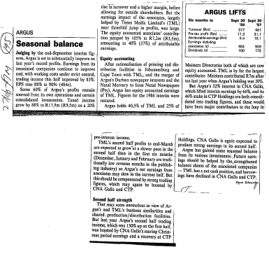 Manufacturing Printing 1987 - 1992