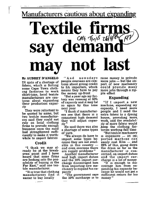 Manufacturing Textfiles 1983 - 1988