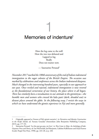 Memories of indenture by Brij V. Lal