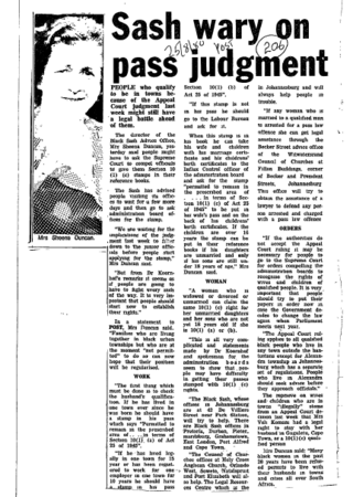 Migrant Labour Pass Laws 1980 - 1981