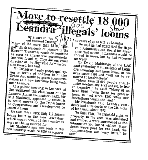 Migrant Labour Pass Laws 1984 - 1985