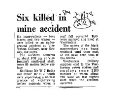 Mining Accidents 1978 - 1982