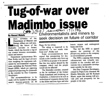Mining General 1996 - 1998