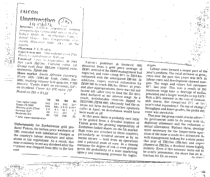 Mining Gold 1982 - 1986