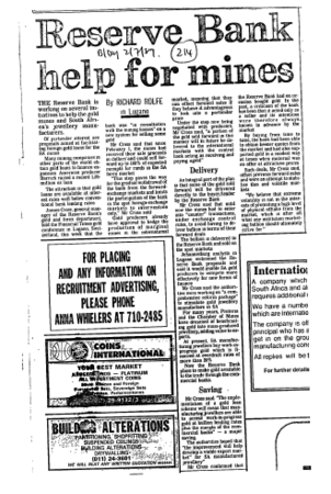 Mining Gold 1989 - 1990
