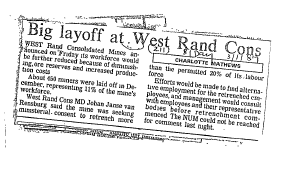 Mining Labour 1989 - 1990