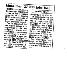Mining Labour 1990 - 1991 