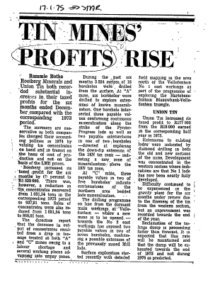Mining Other Minerals 1975 - 1979