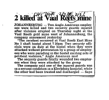 Mining Strikes & Disturbances 1991 - 1994