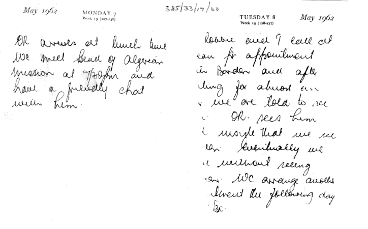 Nelson Mandela Dairy May 1962
