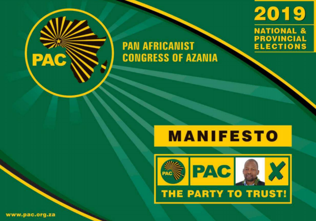 Manifesto of the Pan Afrcanist Congress of Azania
