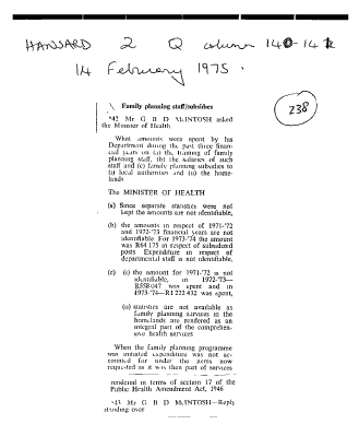Population Vital Stats 1975 - 1981
