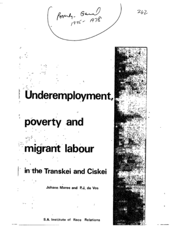 Poverty General 1975 - 1983