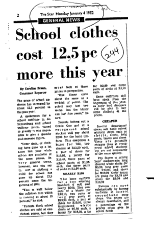 Prices General 1982 - 1983
