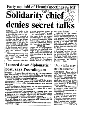 Public Sector Government Asian Affairs 1986 - 1988