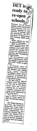 Public Sector Government DET 1987 - 1988