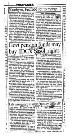 Public Sector Government General 1992 - 1993