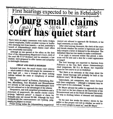 Public Sector Government Justice 1986