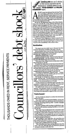 Public Sector Government Local Authority - W Cape 1995
