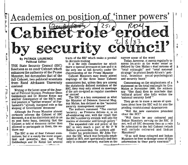 Public Sector Government Police 1983 - 1984