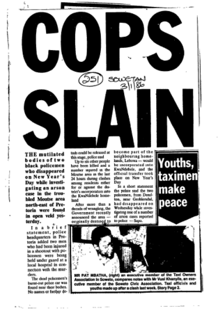 Public Sector Government Police 1985 - 1986 A