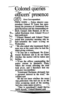 Public Sector Government Police 1989 C