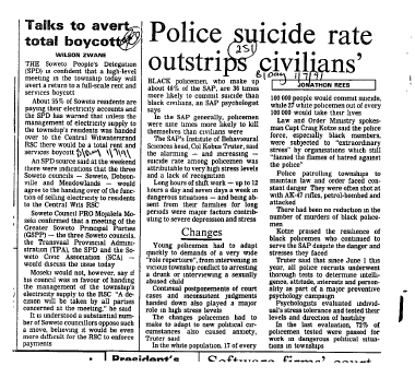 Public Sector Government Police 1991 - 1992 B
